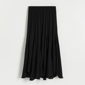 Reserved - Maxi sukně s viskózou - Černý