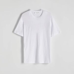 Reserved - Bavlněné tričko střihu regular - Bílá