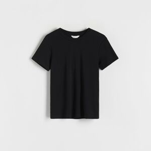 Reserved - Bavlněné tričko - Černý