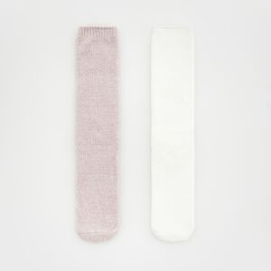 Reserved - Sada 2 párů dlouhých ponožek - Růžová