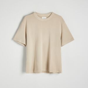 Reserved - Vyšisované tričko - Béžová