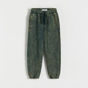 Reserved - Úpletové kalhoty jogger - Khaki