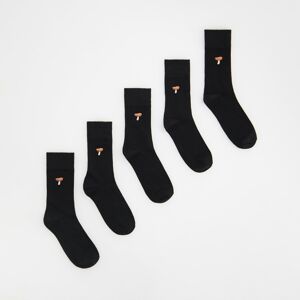Reserved - Sada 5 párů ponožek - Černý