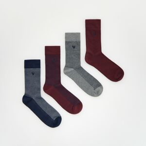 Reserved - Sada 4 párů ponožek - Šedá