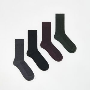 Reserved - 4 pack ponožek s vaflovou strukturou - Šedá