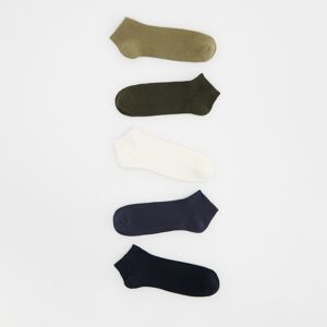 Reserved - Sada 5 párů kotníkových ponožek - Khaki