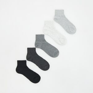Reserved - Sada 5 párů ponožek - Šedá