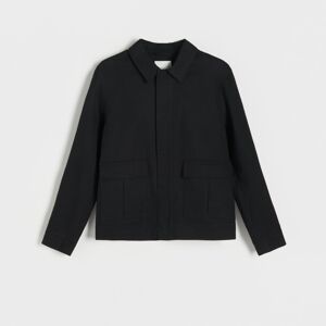Reserved - Košilová bunda s límcem - Černý