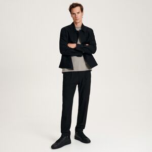 Reserved - Kalhoty chino s nažehlenými puky - Černý