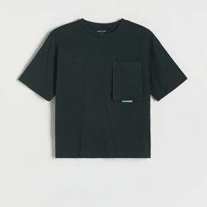 Reserved - Oversized tričko s plastickým potiskem - Černý