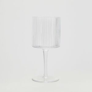 Reserved - Rýhovaná sklenice na bílé víno - Bílá