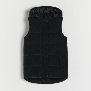 Reserved - Prošívaná vesta s kapucí - Černý