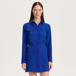 Reserved - Košilové mini šaty - Modrá