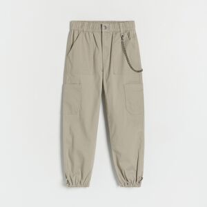 Reserved - Kalhoty s ozdobným řetízkem - Khaki