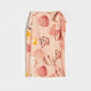 Reserved - Midi sukně s příměsí lnu - Vícebarevná