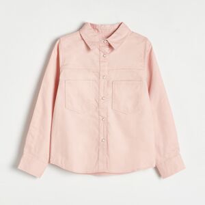 Reserved - Bavlněná košile s výšivkou - Růžová