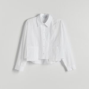 Reserved - Košile s ozdobnými kapsami - Bílá